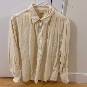 Uniqlo Men's Button Down Cream Shirt